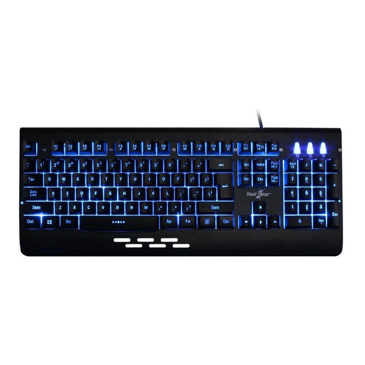Redgear Blaze Semi-Mechanical wired Gaming keyboard with 3 colour backlit, full aluminium body & Windows key lock for PC - Store For Gamers