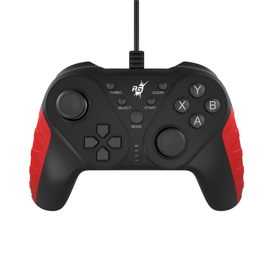 Redgear MS-150 Wired Gamepad with 2 Digital triggers, 2 Analog Sticks, Ergonomic Design, 1.8 m Durable Cable, X Input and Direct Input(Blood Red) - Store For Gamers