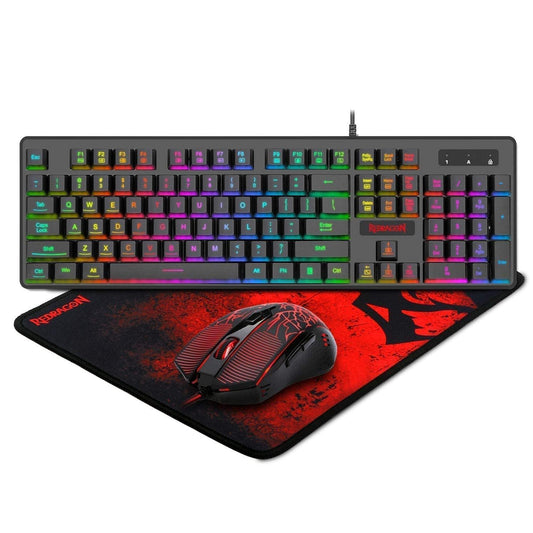Redragon S107 3 in 1 Gaming Keyboard and Mouse Combo with Mousepad - Store For Gamers