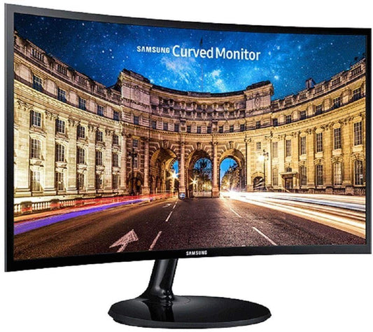 Samsung 27 inch (68.5 cm) Curved LED Backlit Computer Monitor - Full HD, VA Panel with VGA, HDMI, Audio Ports - LC27F390FHWXXL (Black) - Store For Gamers