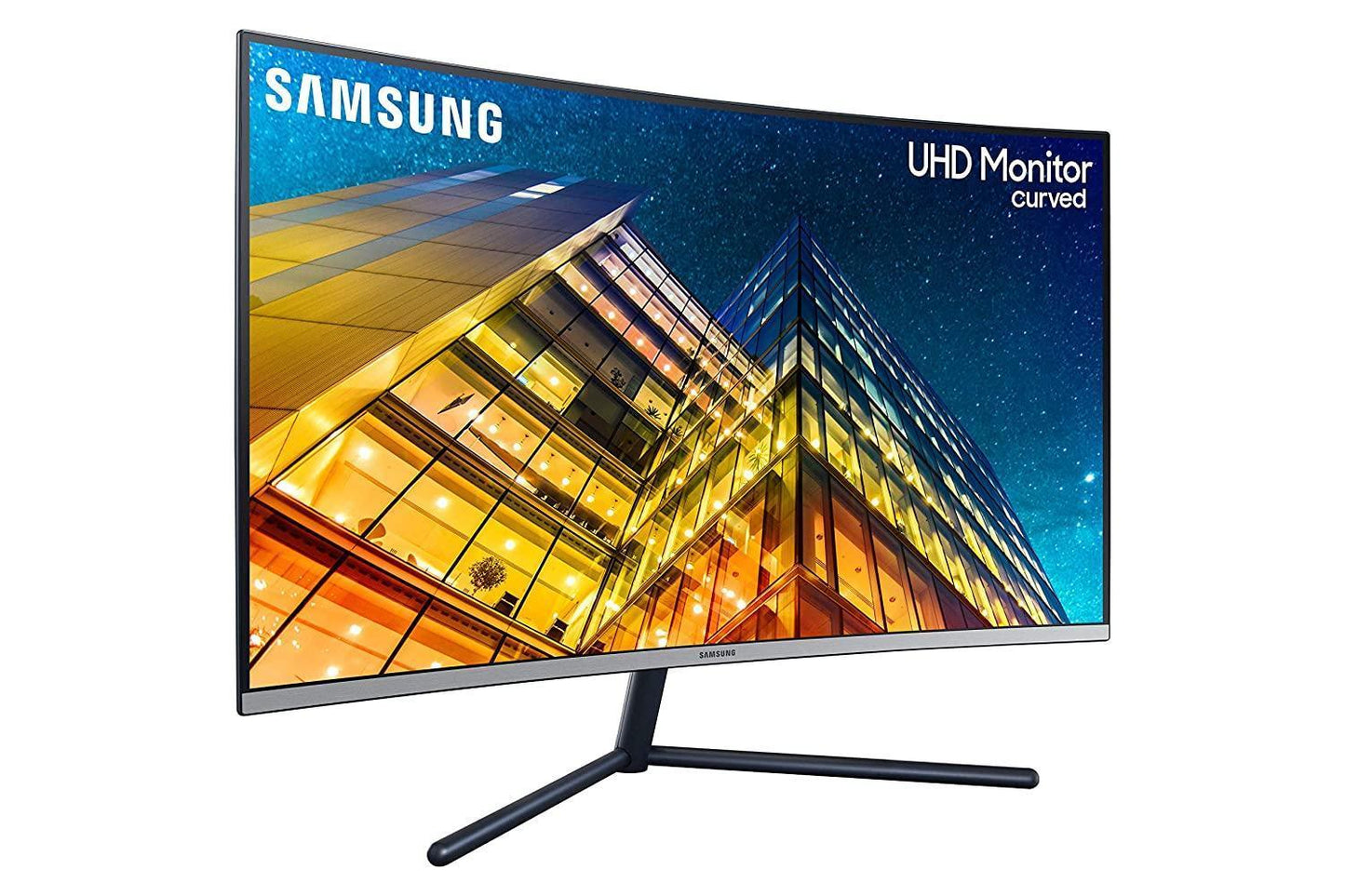 Samsung 81.28 cm (32 Inch) UHD Sleek Curved Monitor with Three Side Bezel Less & 1 Billion Colors - LU32R590CWWXXL - Store For Gamers