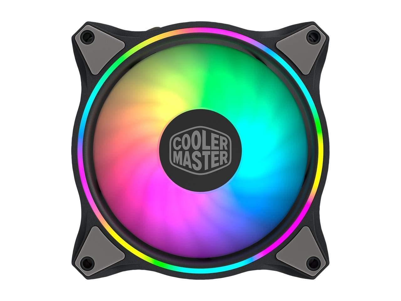 Toptekits 3-in-1 Cooler Master Fan MF120 Halo Duo-Ring Addressable RGB Lighting 120mm -Controlled LED - Store For Gamers