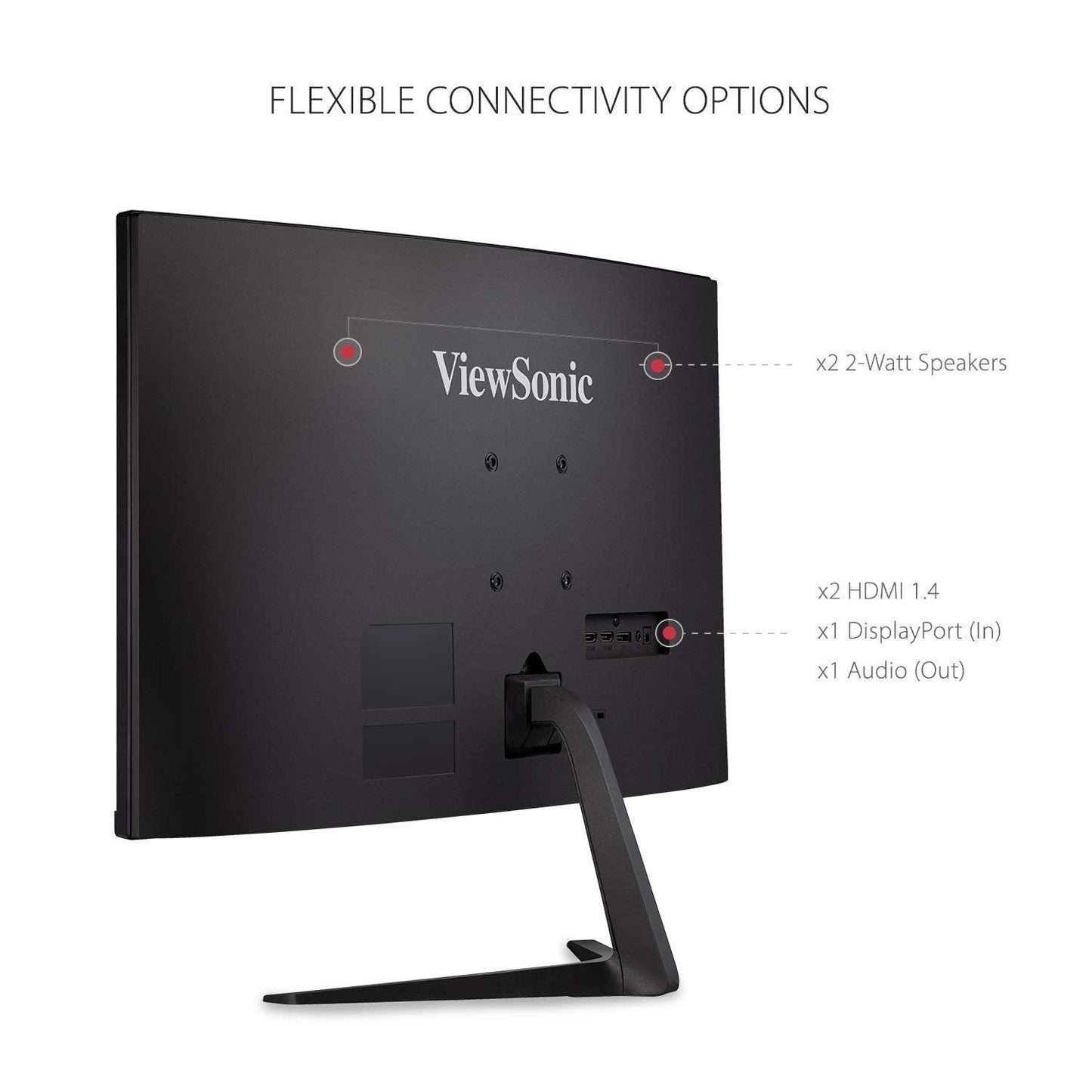 ViewSonic Omni Curved Gaming Monitor VX3218-PC-MHD 81.28 cm (32") VA Panel Full HD (1080), 300 nits, 165Hz - Store For Gamers