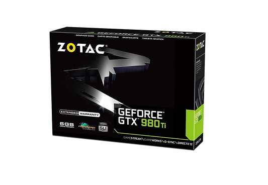 Zotac GeForce GTX 980Ti Nvidia 6GB GDDR5 PCI Express 3.0 HDMI DVI DisplayPort SLI Ready Graphics Card Flagship Maxwell™ architecture - Store For Gamers